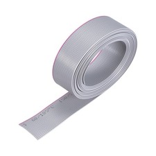 Flat Ribbon Cable Wire 2m/6.6ft Length 1.0mm Pitch 20 Pins Gray for AWM 2651