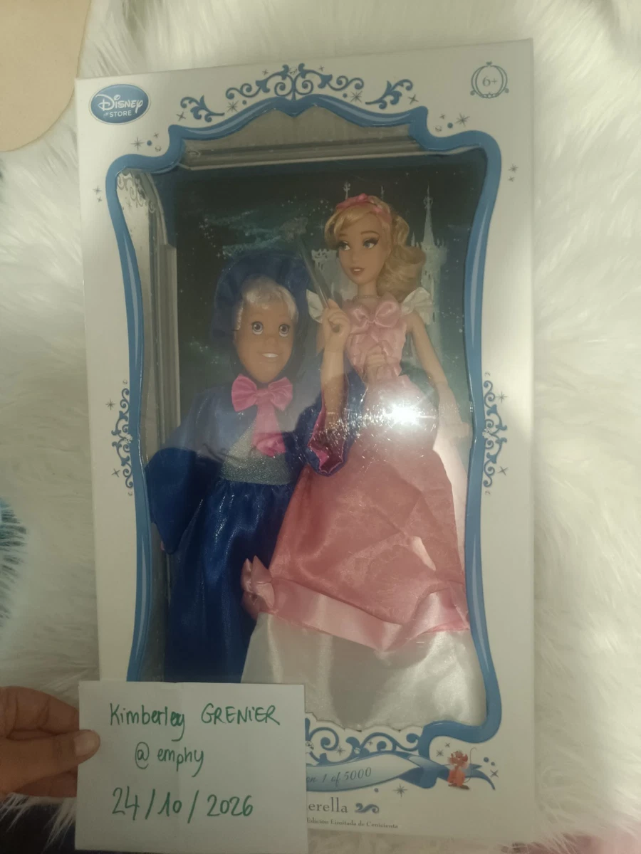 Muñeca Cenicienta de 17"" edición limitada de 17"" con hada madrina