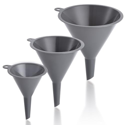 Plastic Kitchen Funnel Set of 3, Durable Round Food Grade Cooking Funnels for - Picture 2 of 7