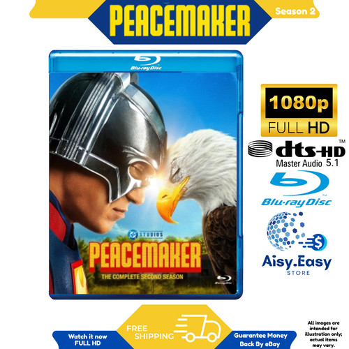 Peacemaker Complete Season 1 & 2 Action Comedy Superhero Region Free Blu-Ray
