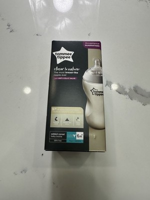 Tommee Tippee Added Cereal Baby Bottle 6m+ 11oz Anti-Colic Valve Breast-Like