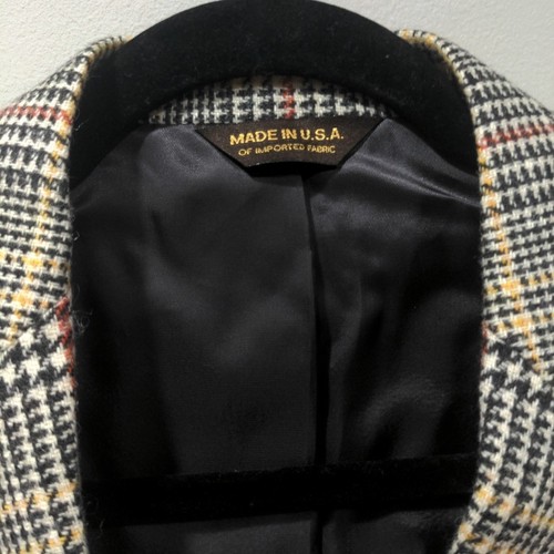 Southwick Mens Wool Sport Coat Blazer Size 38R Tan Red Plaid Quiet Luxury Golfer - Picture 4 of 14
