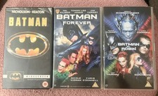 Batman VHS x3 Tape Bundle - 89, Forever, & Robin (One Tape still Sealed)