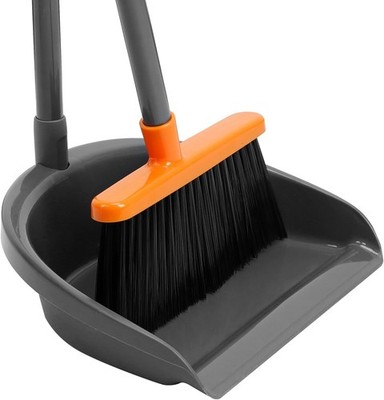 Long Handle Broom with Dustpan Combo Set for Office Home Kitchen Lobby Floor ...