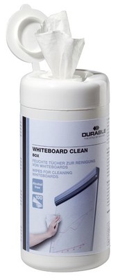 DURABLE Weißwandtafel Reinigunstücher WHITEBOARD box 100 Tücher