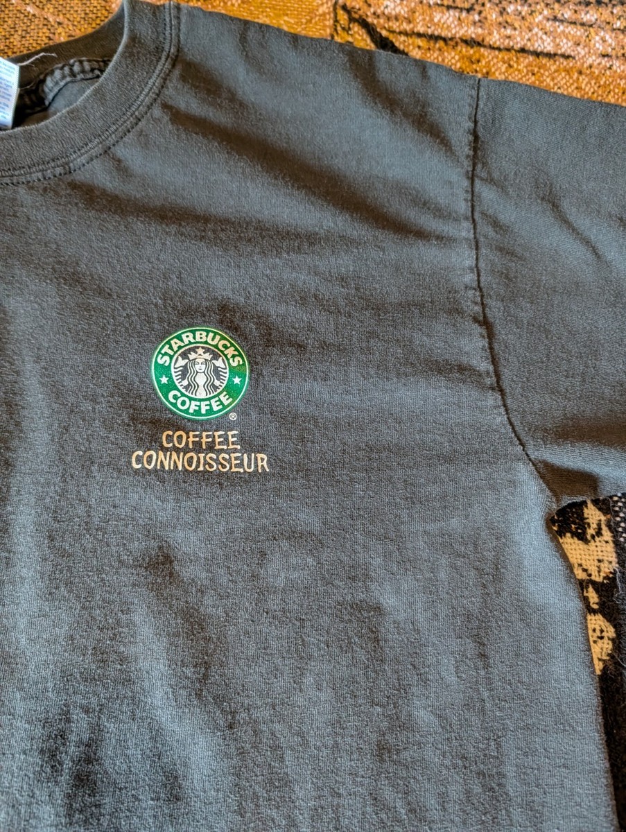 Vintage 1990's Starbucks Coffee Promo Tee Shirt Size L Black | eBay