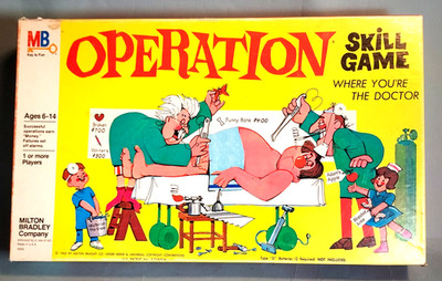 Vintage Operation Board game 'Smoking Doctor' Box Exceptional Check Video 1965