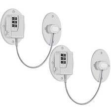 2 Pack Refrigerator Lock - Heavy Duty 3 Digit Cable Fridge Lock, Child Proof ...