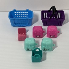 Shopkins Basket Luggage  Backpack Lot Pink Blue Purple Teal Green See Pics