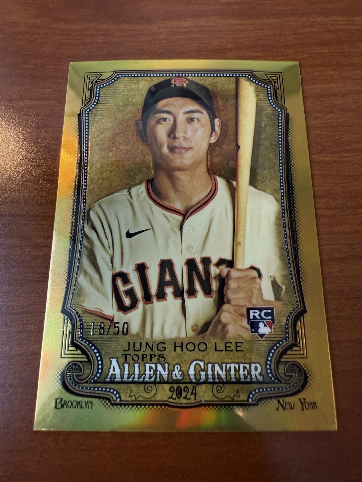 2024 Topps Allen & Ginter - Chrome Jung-Hoo Lee #269 Gold Refractor /50 RC MINT
