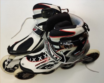 Speed Inline Skates, Rollerblade Tempest 100 Max Wheel 100/110, Carbon Weiß, Neu