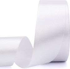 1-1/2 Inch, White Ribbon for Gift Wrapping 50 Yards Perfect Wedding Party Wreath