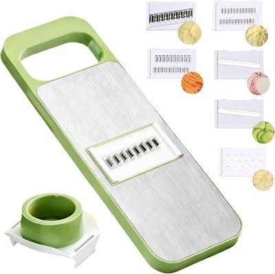 Safe Mandoline Slicer with Slide-On Hand Guard, 2026 Upgraded 6 in 1 Stainless