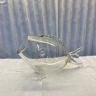 Large 12" MCM Blenko Style Glass Fish Vase Bowl Terrarium MCM Hand Blown