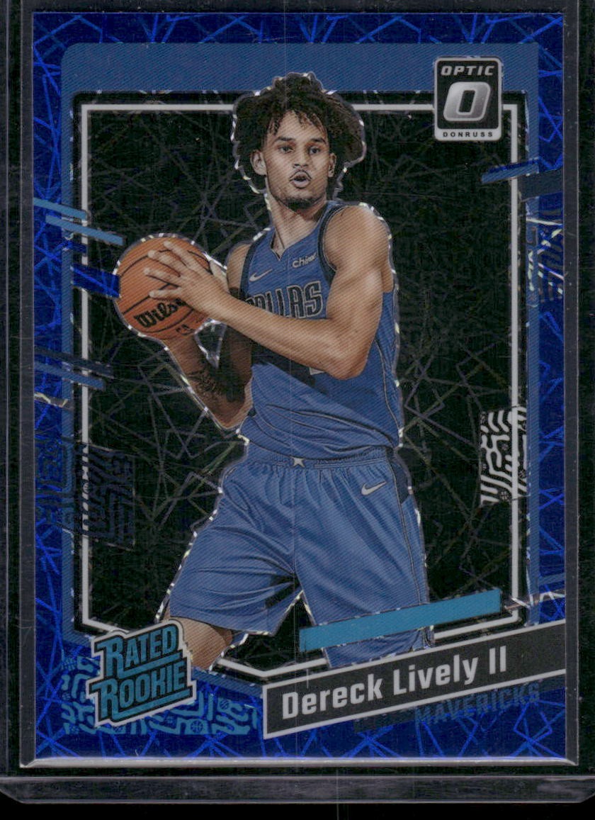 2023-24 Donruss Optic #245 Dereck Lively II Blue Velocity RC Dallas Mavericks