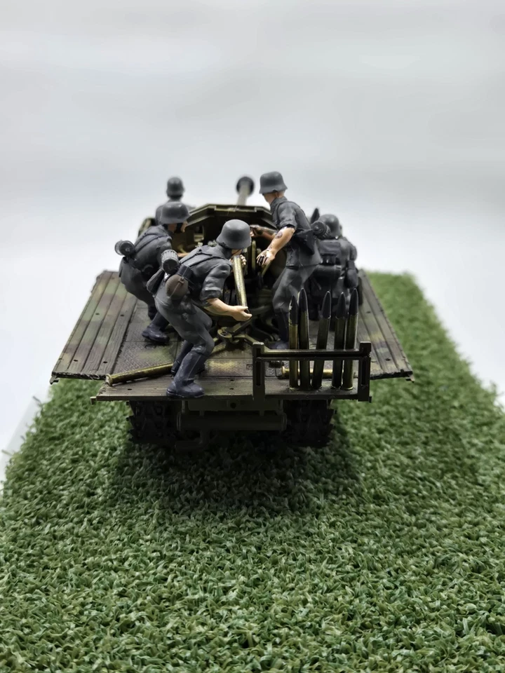 Tractor RSO alemán escala 1/35 con tripulación Pak de 7,5 cm - pintado a mano Segunda Guerra Mundial Eastern Fr Foto 4 de 4