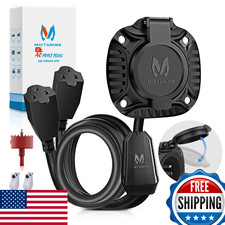 MICTUNING AC Port Plug w/ Heavy Duty 20" Ext. Cord Y Splitter 15A 125V