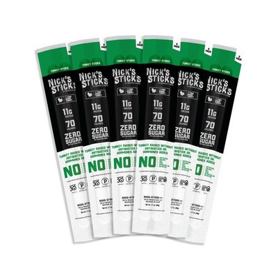 Nick's Sticks Clean & Balanced Free Range Turkey Snack 1.7 Ounce (Pack of 6) 