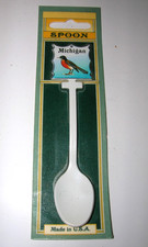 Souvenir Spoon STATE of Michigan Made in USA 4.5" American Robin READ