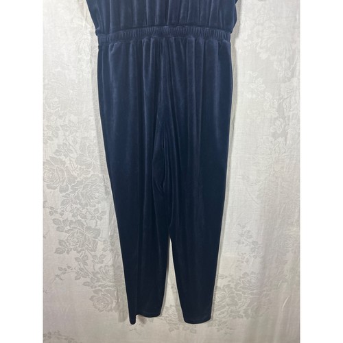 Saturday Sunday Anthropologie Jumpsuit XS Navy Blau Samt Cross Front - Bild 7 von 12