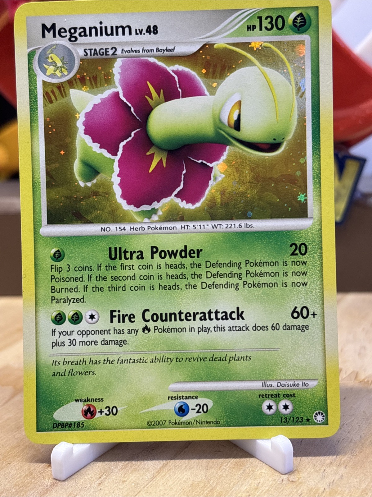 Meganium 13/123 Mysterious Treasures Reverse Holo With Swirl 🌀