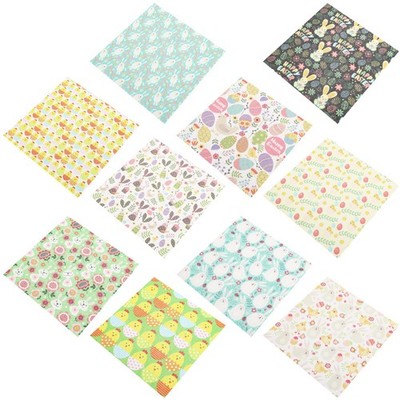 10 Stück Ostern dekorative Patchwork-Stoffe Baumwollstoff DIY Bastelbedarf