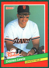 Darren Lewis - 1991 Donruss The Rookies #35 - San Francisco Giants Baseball Card