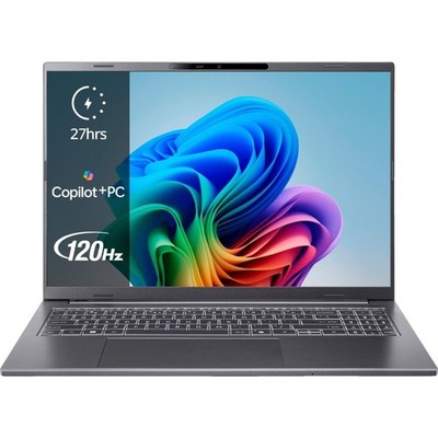 Acer Aspire 16 AI Notebook 16 Zoll 16 GB RAM Qualcomm Snapdragon X Steel Gray