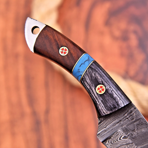 CUSTOM HAND MADE FORGED DAMASCUS STEEL BLADE HUNTING SURVIVAL KNIFE UU 38 - Picture 4 of 5