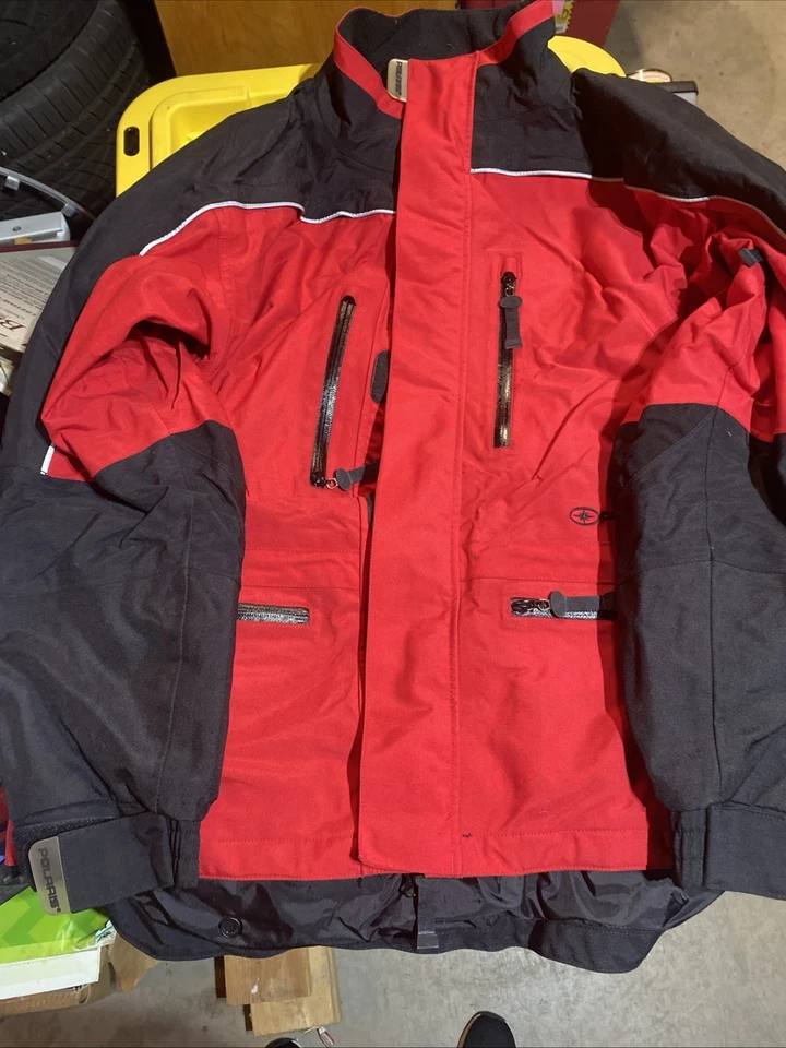 Chaqueta de moto de nieve Polaris sin aislamiento Shell XL negra roja Foto 4 de 4