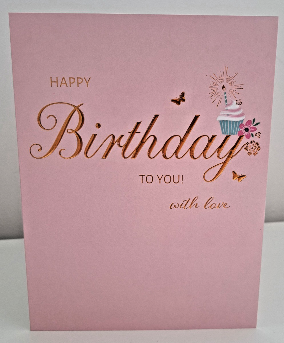 Female Happy Birthday To You With Love Card. 19x13cm