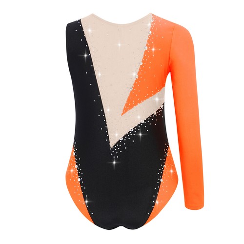 US ~ Kinder Mädchen glänzend Strass Tank Tanz Unitard Gymnastik Turnanzug Ballett  - Bild 53 von 95