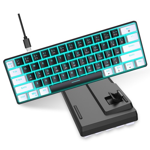 V900 RGB Mechanische Tastatur 61-Tasten-Spieltastatur Hochwertige Blaue PIP - Bild 2 von 14