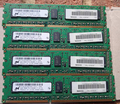 4x 2GB DDR3 PC Ram PC3-8500E für Server insgesamt 8GB (funktioniert nicht in einem PC)