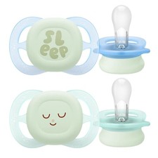 Philips Avent Ultra Start for Night, ciuccio fosforescente, 0-2 m, 2 pezzi