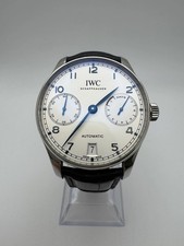 IWC Portuguese 7 Day Power Reserve 42mm Silver Dial Black Alligator IW500107