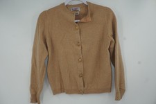 Vintage Selfridges Ballantyne Sweater Women's Small Tan 100% Cashmere Cardigan Vintage Selfridges Ballantyne Sweater Women's Small Tan 100% Cashmere Cardigan