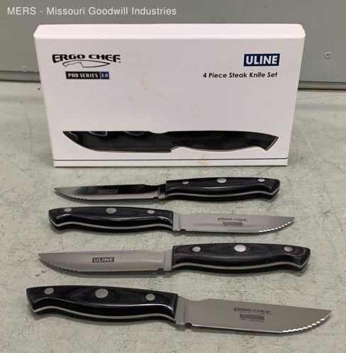 Ergo Chef Pro Series 2.0 Uline 4 Piece Steak Knife Set W/ Box