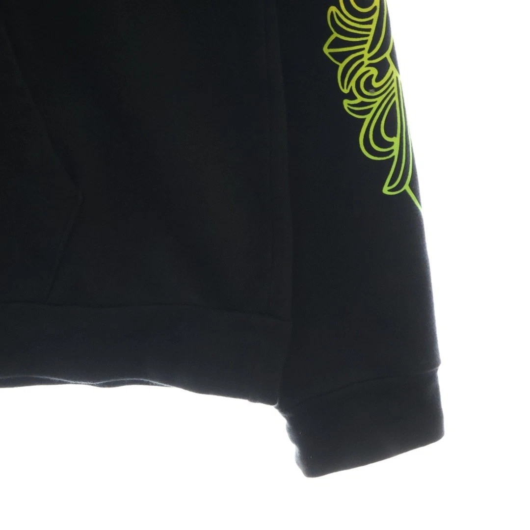 Felpa con cappuccio pullover CHROME HEARTS SWTSHRT PLVR stampa cerchio sfumato nero usata 3473