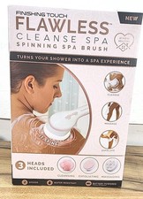 Finishing Touch Flawless Cleanse Spa Spinning Spa Brush 3 Heads NEW SEALED BOX