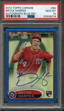 2012 Topps Chrome Bryce Harper - Rookie Auto Blue Refractor /199 - PSA 10 GEM MT