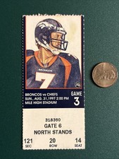 TONY GONZALEZ NFL DEBUT 1st CATCH 1997 Chiefs Broncos ticket stub ELWAY SHARPE