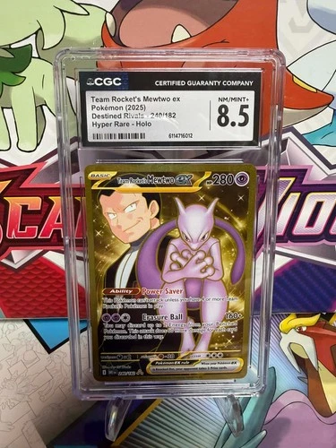 CGC 8.5 Team Rocket's Mewtwo ex 240/182 Gold - Destined Rivals - Pokemon TCG