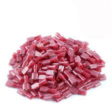 100 Pcs 22-16 AWG Nylon Female Spade Connectors Quick Disconnect Wire