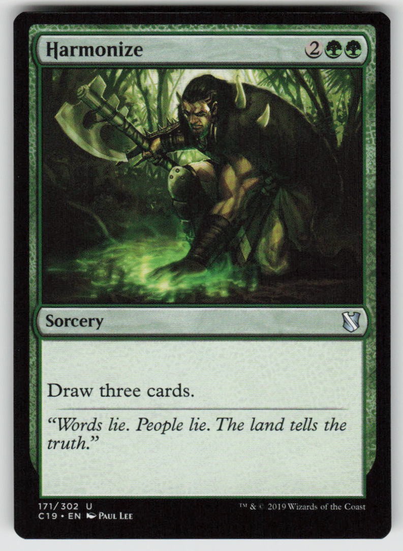 Harmonize Uncommon Commander 2019 171 MTG Near Mint