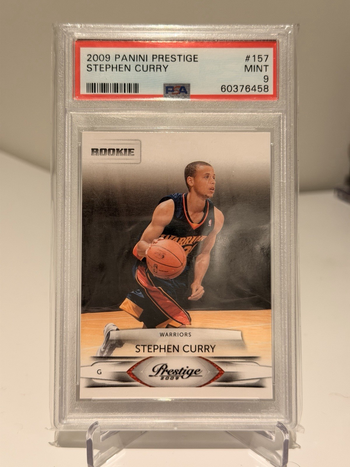 STEPHEN CURRY 2009 PANINI PRESTIGE ROOKIE RC SP PSA 9 WARRIORS
