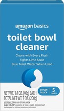 Toilet Bowl Cleaner Blue Tablets with Oxygen Bleach Unscented 5... Free Shippin