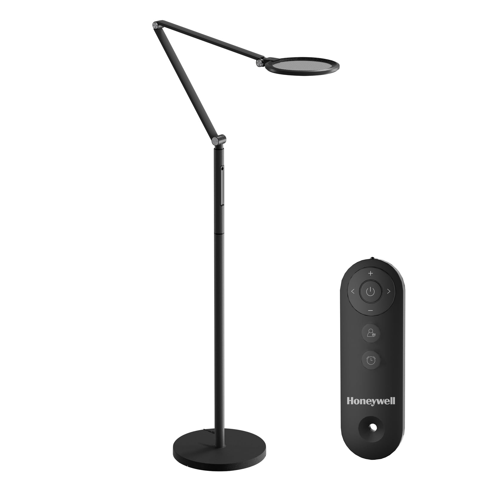 Lampe sur pied haut de gamme Sunturalux F01BK en aluminium brossé noir