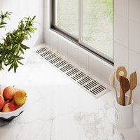 Aluminium LüFtungsgitter Stegblech Heizungsdeckel LüFtung Weiss 100X1000Mm