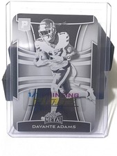 Davante Adams- 2025 Leaf Metal Pristine Auction Collection Black Plate 1/1